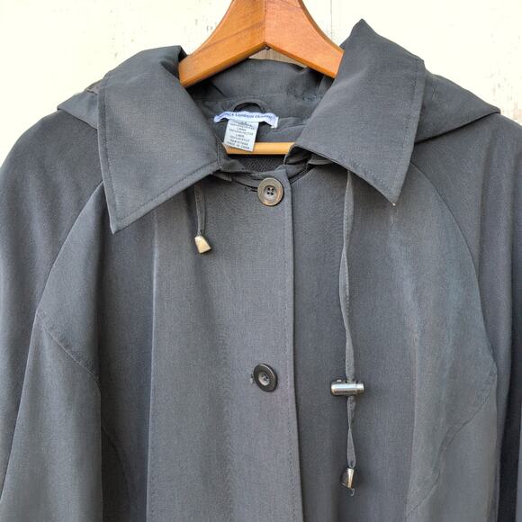 Jessica London Classic Soft Shell Trench Coat Detachable Hood & Liner Women's 24 - Picture 4 of 7